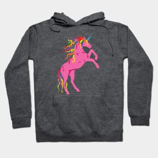 Rainbow Maned Pink Pride Unicorn Hoodie